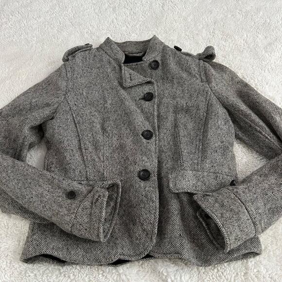 GAP Other - Gap Womens Twill Set Black and White Wool Blend Sz 6 Skirt Sz L Jacket Old Money